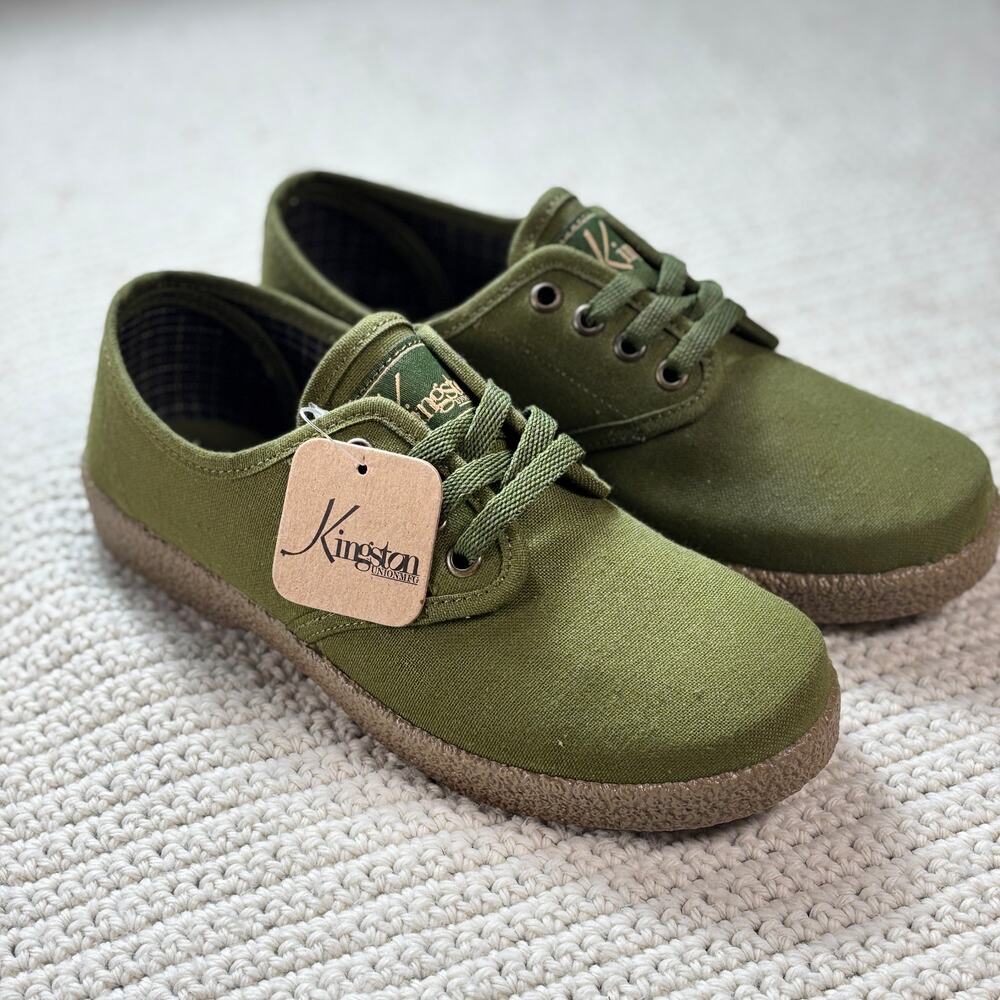 Rubalcaba x Kingston Union Collab Lace Up Shoes M5 W6.5 Green Plaid Round Toe